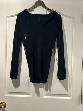 Rawyalty Swarovski crystal black hoodie